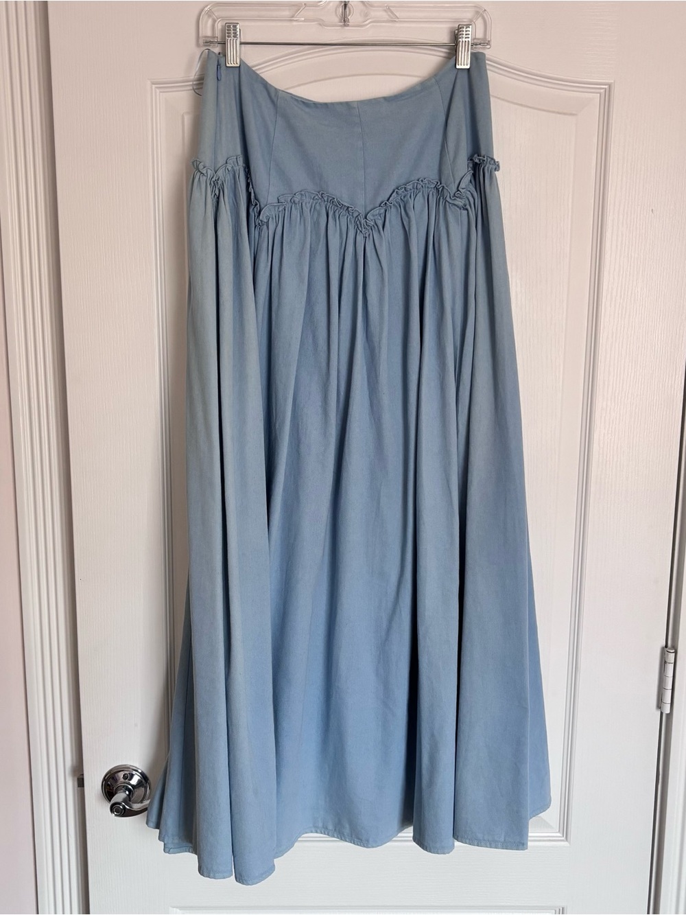 Mare Mare light blue skirt with basque waist